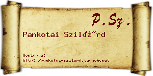 Pankotai Szilárd névjegykártya