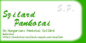 szilard pankotai business card