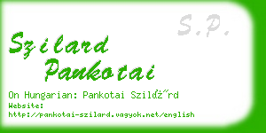 szilard pankotai business card